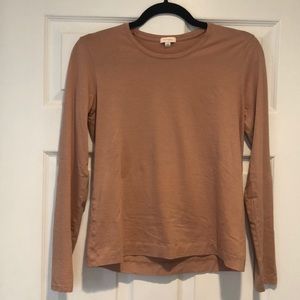 Cuyana rose pink long sleeve t- shirt